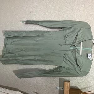 Princess Polly sage green long sleeve dress